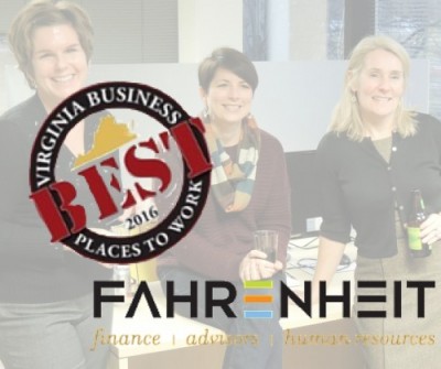 The Fahrenheit Group named “Best Place to Work in Virginia” for 3rd year in a row