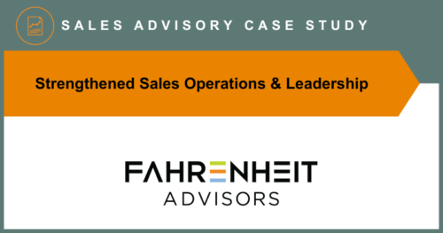 CASE STUDY: Strengthened Sales Operations & Leadership for Portfolio Company