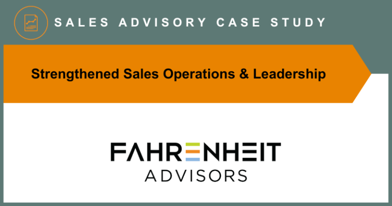 Manufacturer Portco| Sales Advisory | Fahrenheit Advisors