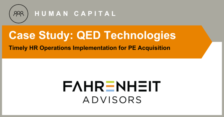 QED Case Study | Human Capital | Fahrenheit Advisors