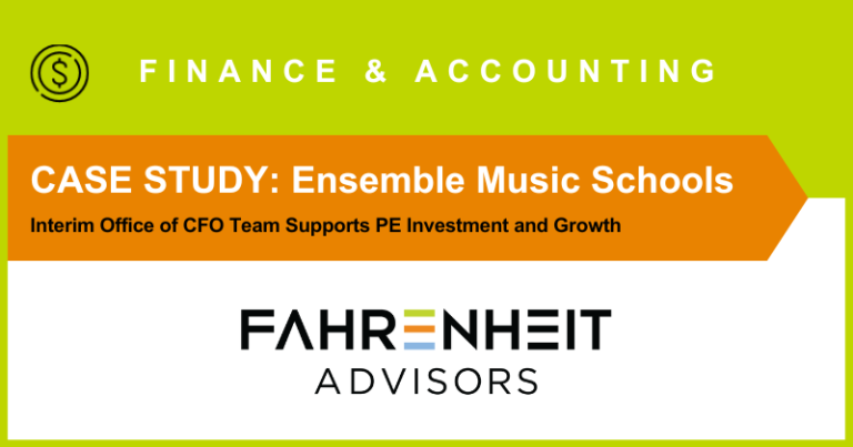 F&A Ensemble | PE Case Study Banner | Fahrenheit Advisors