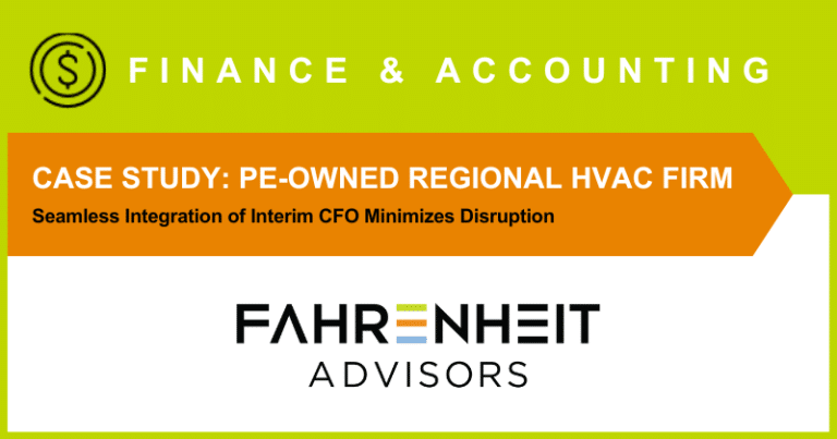 F&A | Regional HVAC Firm Banner | Fahrenheit Advisors